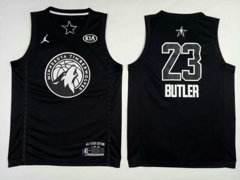 Men Minnesota Timberwolves #23 Butler Black 2108 All Stars NBA Jerseys